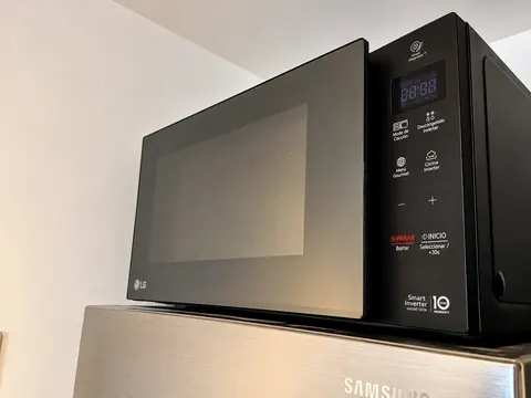 Microwave and refrigerator