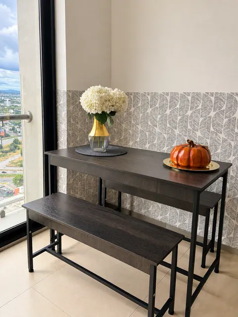 Dining nook beside the window