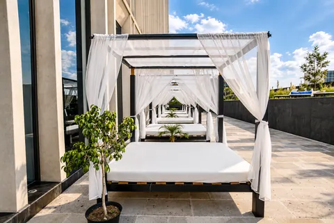 Poolside cabanas
